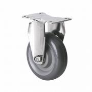 易得力脚轮 不锈钢中型4寸150Kg定向聚氨酯(PU)脚轮 S54704-S544-76